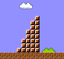 A 5-wide staircase that goes up in steps of 2 blocks.