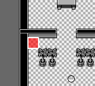 Map showing where the hidden item is in red