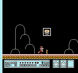 A glitched Nipper graphic near the end-level card