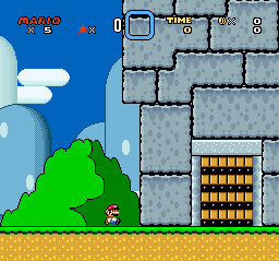 Mario entering a castle; now there is no gap, and it looks fine