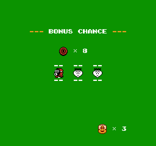 The Bonus Chance screen from Doki Doki Panic