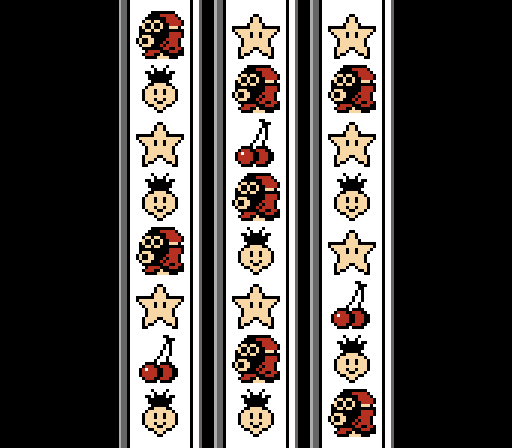 The eight icons on all three reels from the Super Mario Bros. 2 slot machine