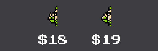 Two sprites of Link's hands